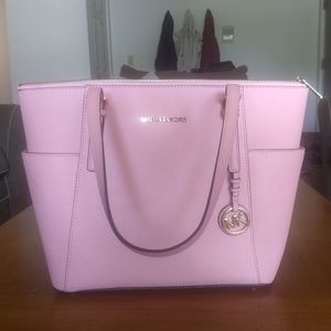 Pink Michael Kors Jet Set Medium Tote